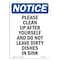 Signmission OSHA Notice, 7" Height, Please Clean Up After Yourself Sign, 7" X 5", Portrait OS-NS-D-57-V-17350 - alternate 1